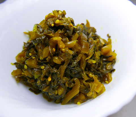 ザーサイの葉の漬物